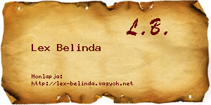 Lex Belinda névjegykártya
